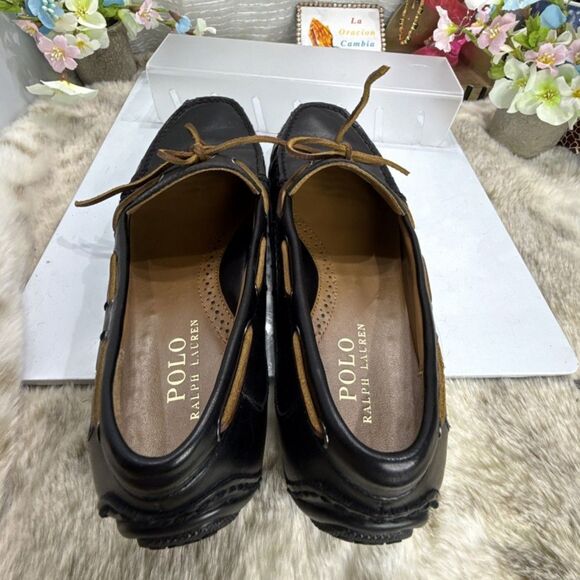 (H2) Polo Ralph Lauren Roberts Driver Loafer Mens 9.5 DBlack Leather Slip main image 4